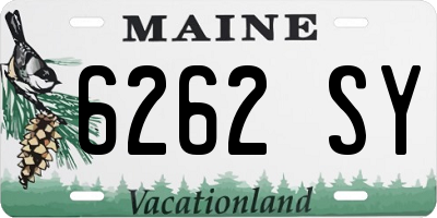 ME license plate 6262SY