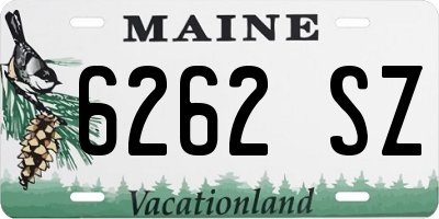 ME license plate 6262SZ