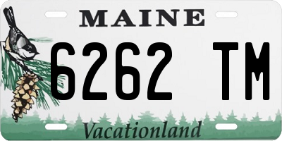 ME license plate 6262TM