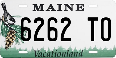 ME license plate 6262TO