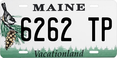 ME license plate 6262TP