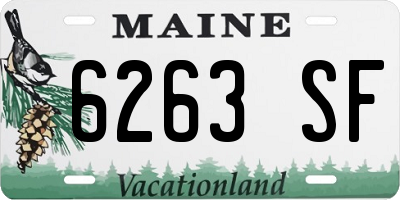 ME license plate 6263SF
