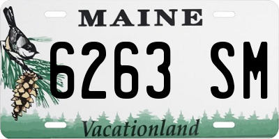 ME license plate 6263SM