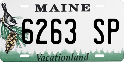 ME license plate 6263SP