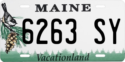 ME license plate 6263SY