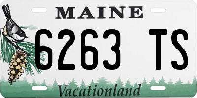 ME license plate 6263TS