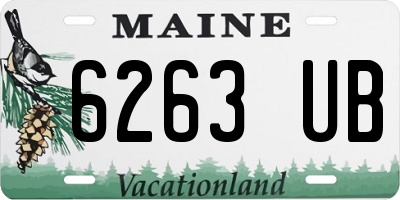 ME license plate 6263UB