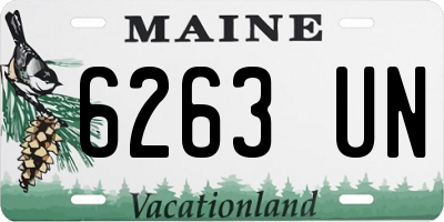 ME license plate 6263UN