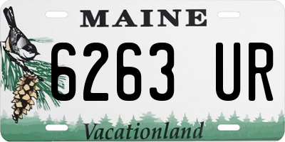 ME license plate 6263UR