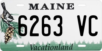 ME license plate 6263VC