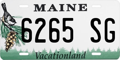 ME license plate 6265SG