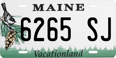 ME license plate 6265SJ