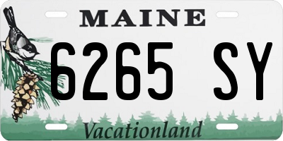 ME license plate 6265SY