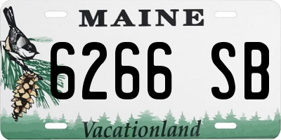 ME license plate 6266SB