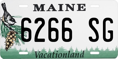 ME license plate 6266SG