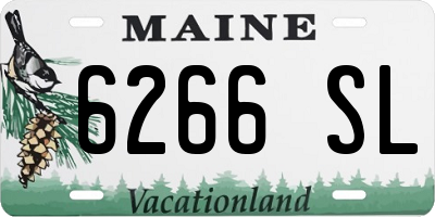 ME license plate 6266SL