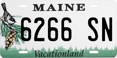 ME license plate 6266SN