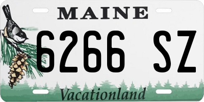 ME license plate 6266SZ