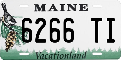 ME license plate 6266TI