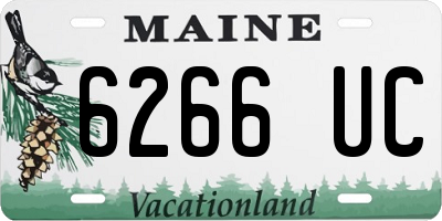 ME license plate 6266UC