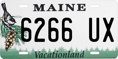 ME license plate 6266UX