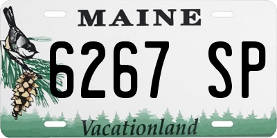 ME license plate 6267SP