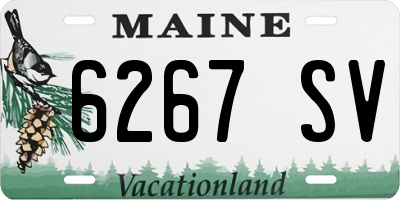 ME license plate 6267SV