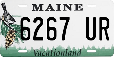 ME license plate 6267UR