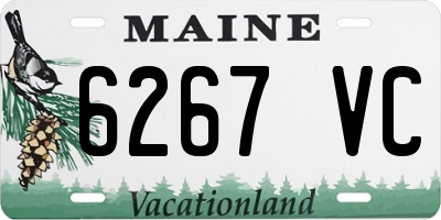 ME license plate 6267VC