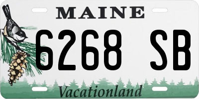 ME license plate 6268SB