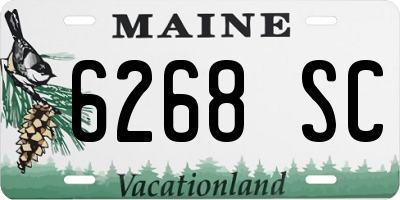 ME license plate 6268SC