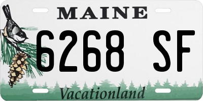 ME license plate 6268SF