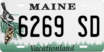 ME license plate 6269SD