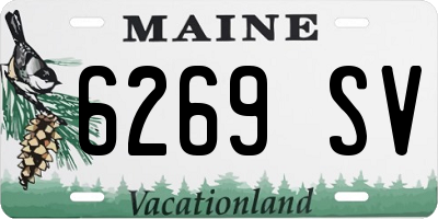 ME license plate 6269SV