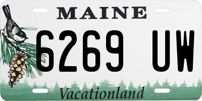 ME license plate 6269UW