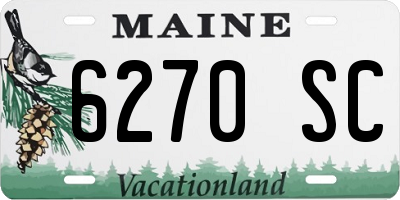 ME license plate 6270SC