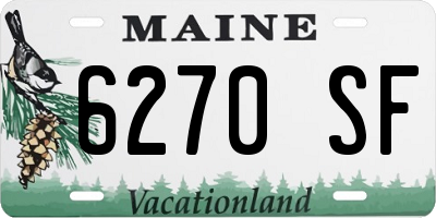 ME license plate 6270SF