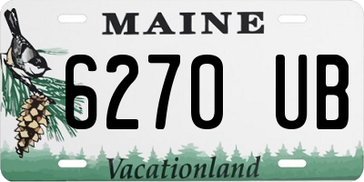 ME license plate 6270UB