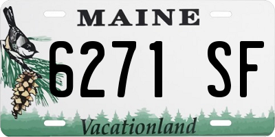 ME license plate 6271SF