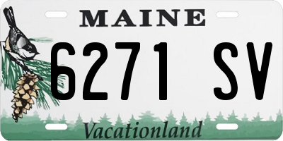 ME license plate 6271SV