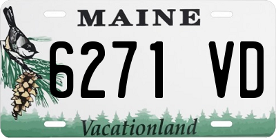 ME license plate 6271VD