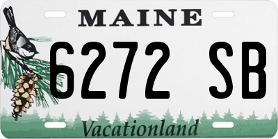 ME license plate 6272SB