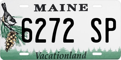 ME license plate 6272SP