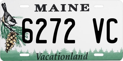 ME license plate 6272VC