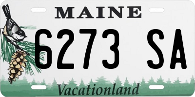 ME license plate 6273SA