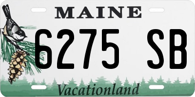 ME license plate 6275SB