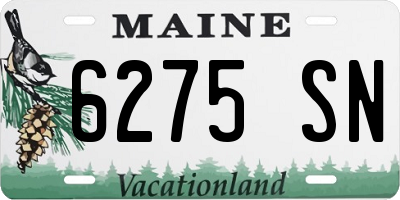 ME license plate 6275SN