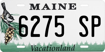 ME license plate 6275SP