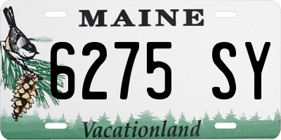 ME license plate 6275SY