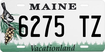 ME license plate 6275TZ
